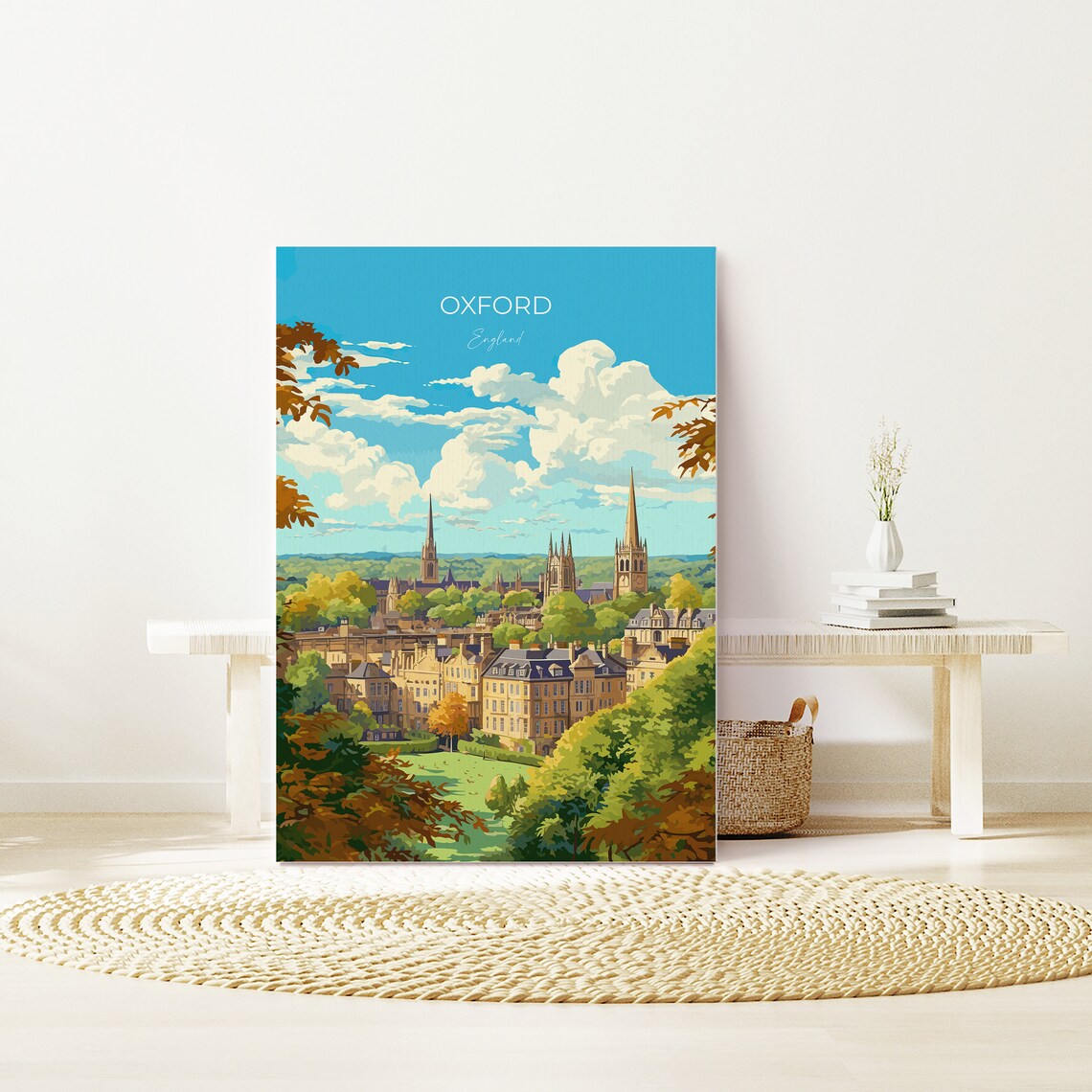 Oxford Travel Poster, Oxfordshire England Art Print - Image 3