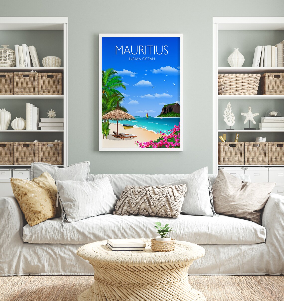 Mauritius Travel Poster, Indian Ocean Travel Print - Image 4