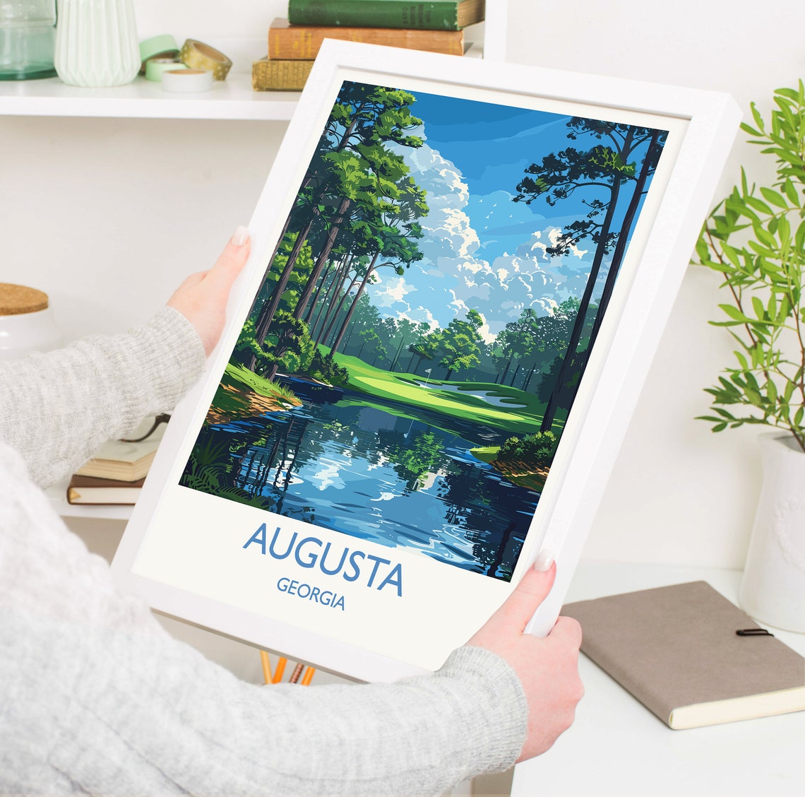 Augusta Georgia Golf Course Lakeside Pine Classic Travel Poster - Image 5
