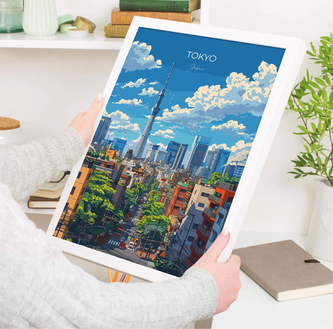 Tokyo Travel Poster Travel Print Of Tokyo Japan Asia Tokyo Art Lovers Gift Japan Gift Wall Art Print - Image 3
