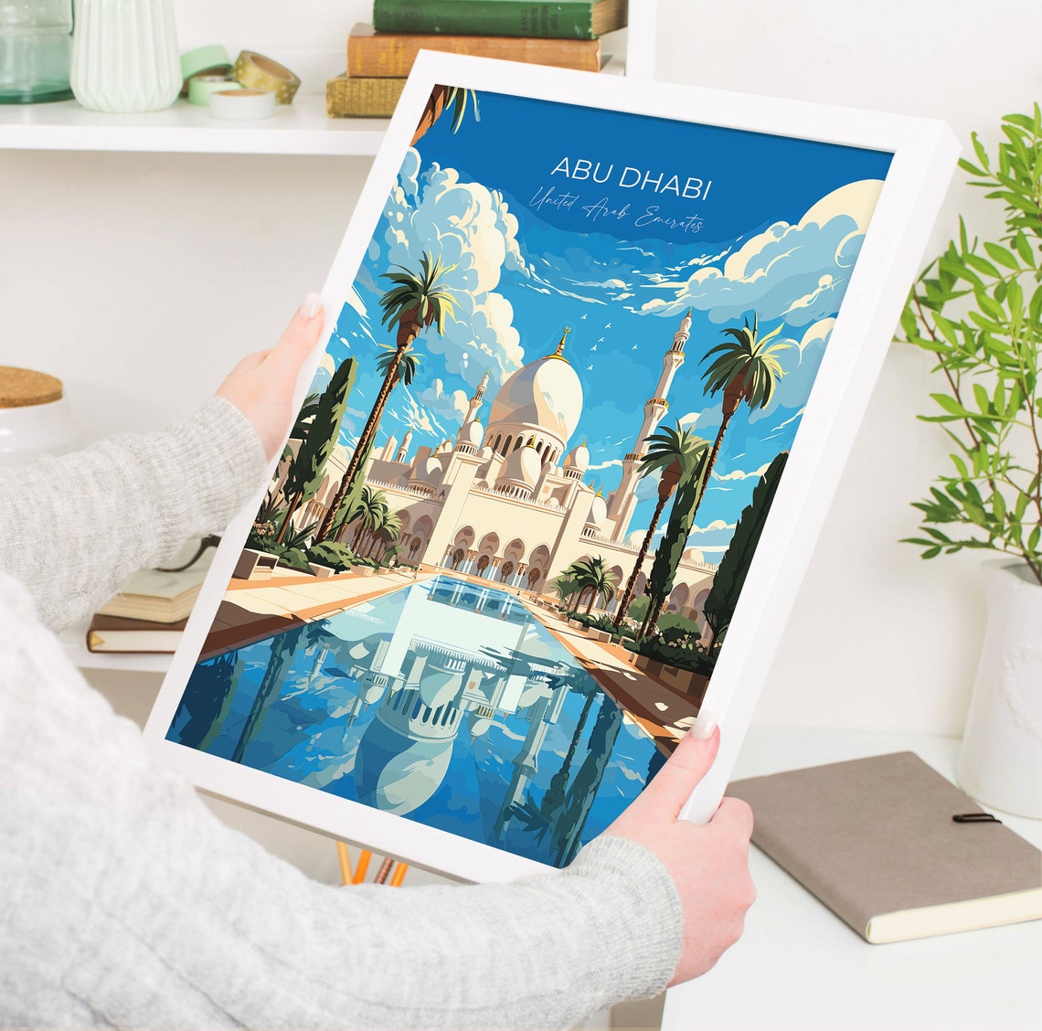 Sheikh Zayed Abu Dhabi Grand Mosque Reflecting Pool UAE Poster - Image 5