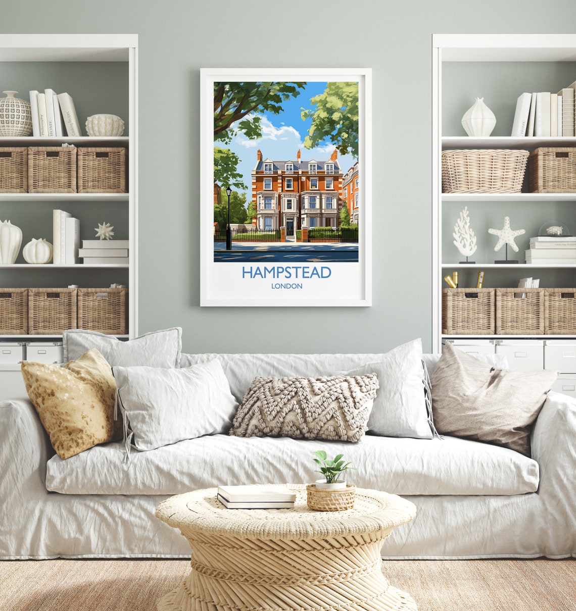 Hampstead Travel Poster Travel Print Of Hampstead London Poster Hampstead Gift Hampstead Art London Art Uk Travel Gift - Image 4