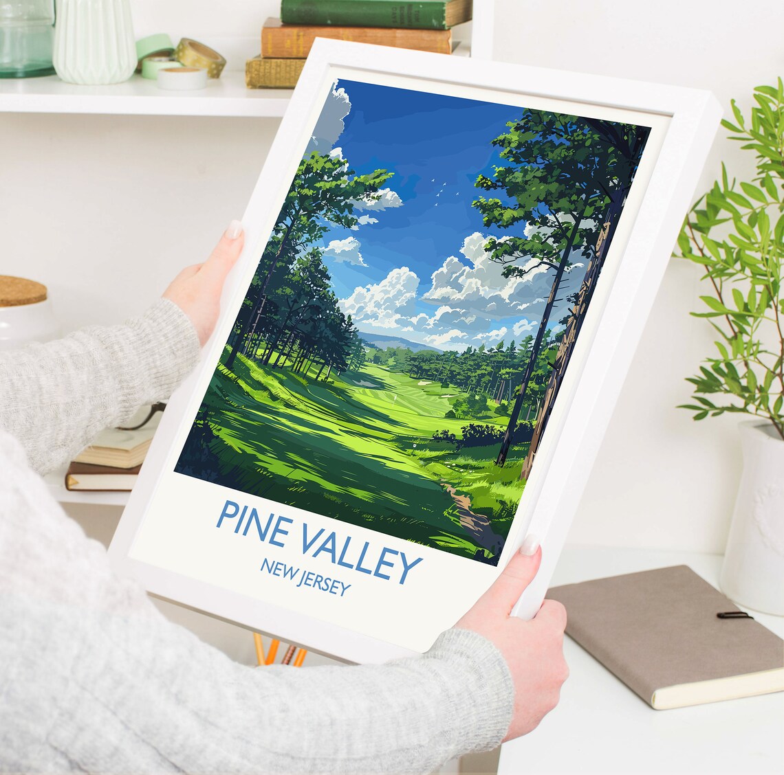 Pine Valley New Jersey Golf Course Pine Fairway Vintage Poster - Image 5