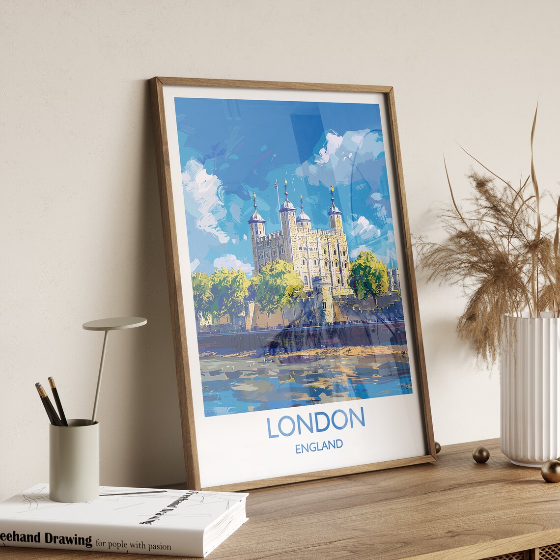 London Travel Poster, Tower Of London Art Print - Image 2