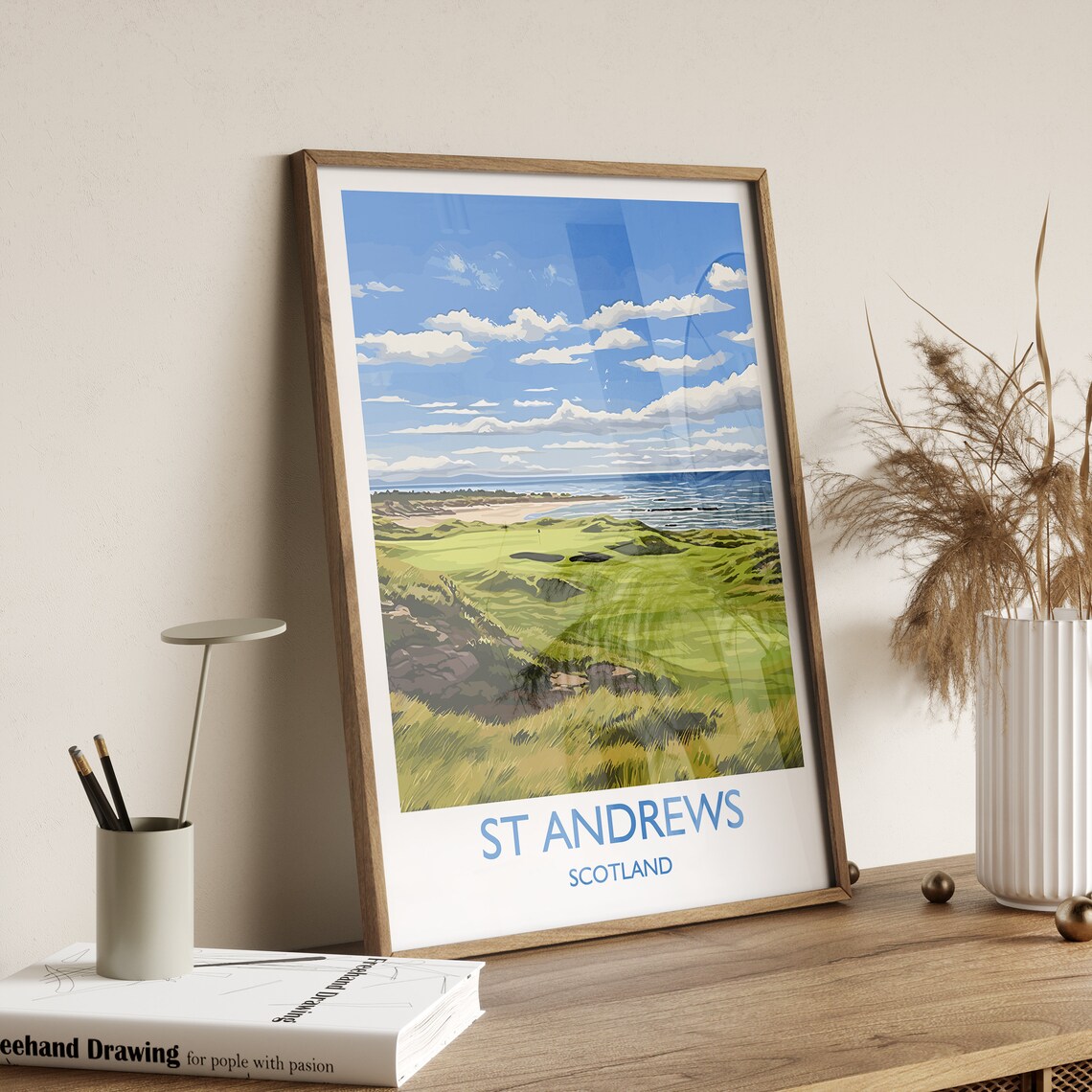 St Andrews Scotland Seaside Golf Links Coastal Travel Poster - Image 3