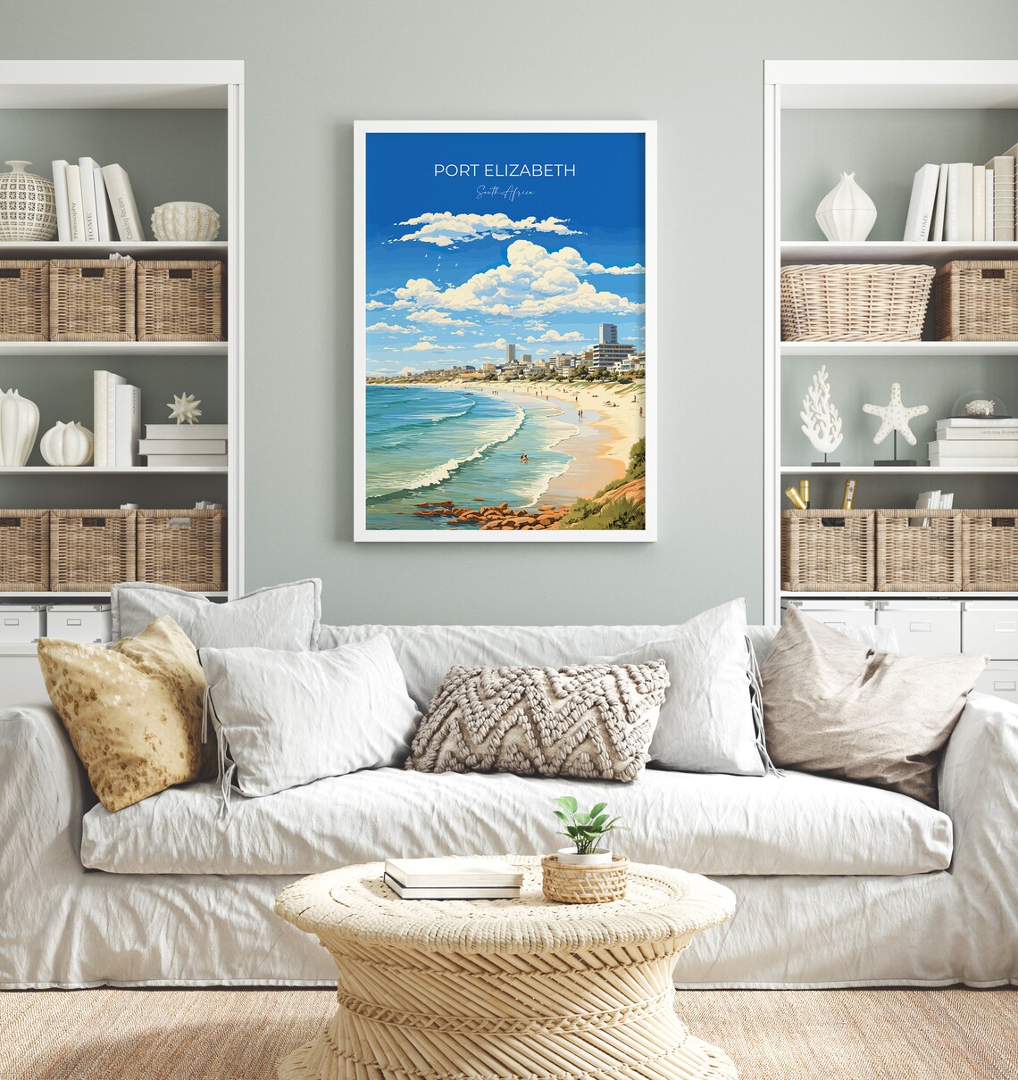Port Elizabeth South Africa Golden Beach Surf Waves Travel Poster - Image 4