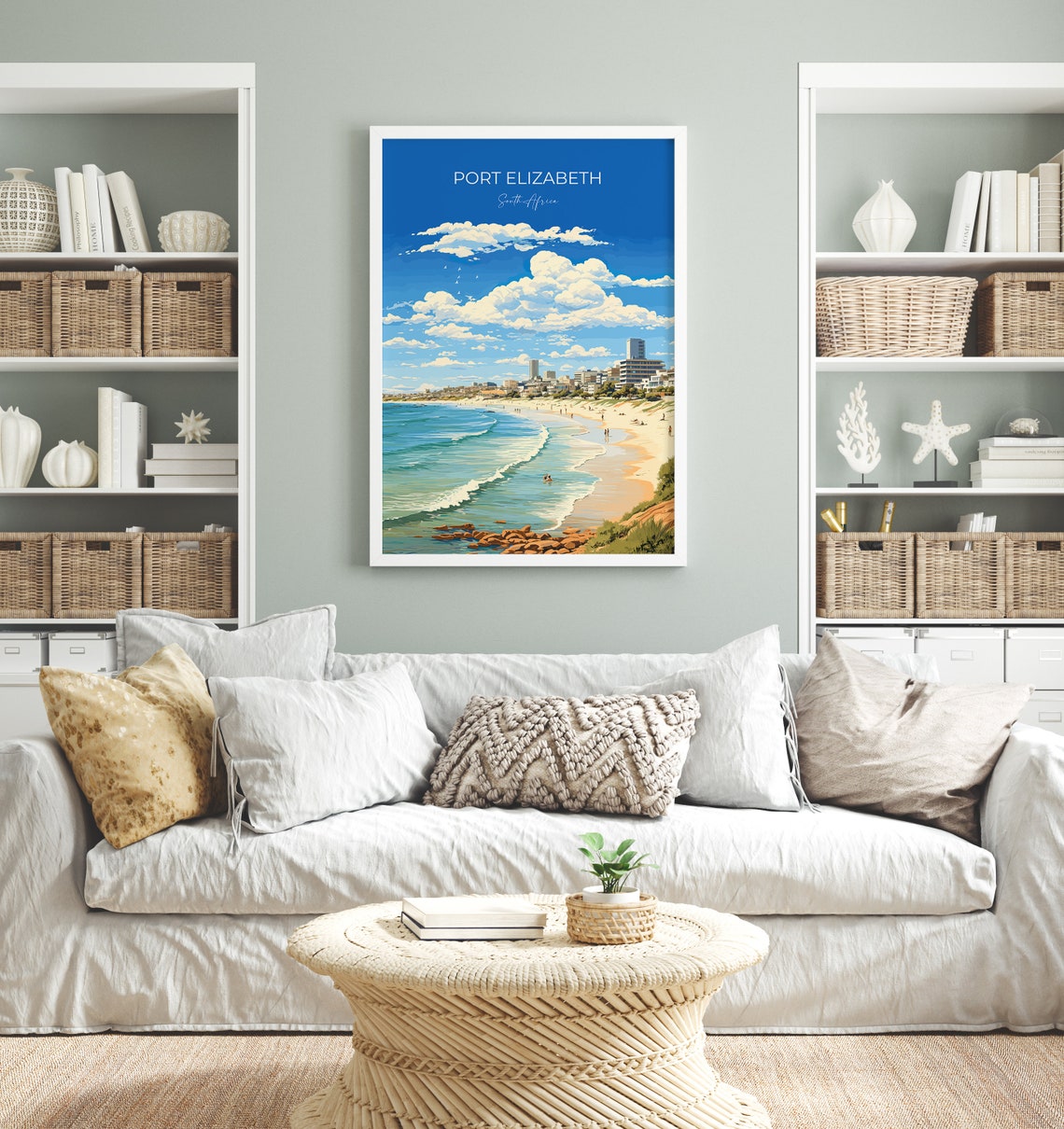 Port Elizabeth Travel Poster Travel Print Of Port Elizabeth Port Elizabeth Art Lovers Gift South Africa Gift Wall Art Print - Image 4