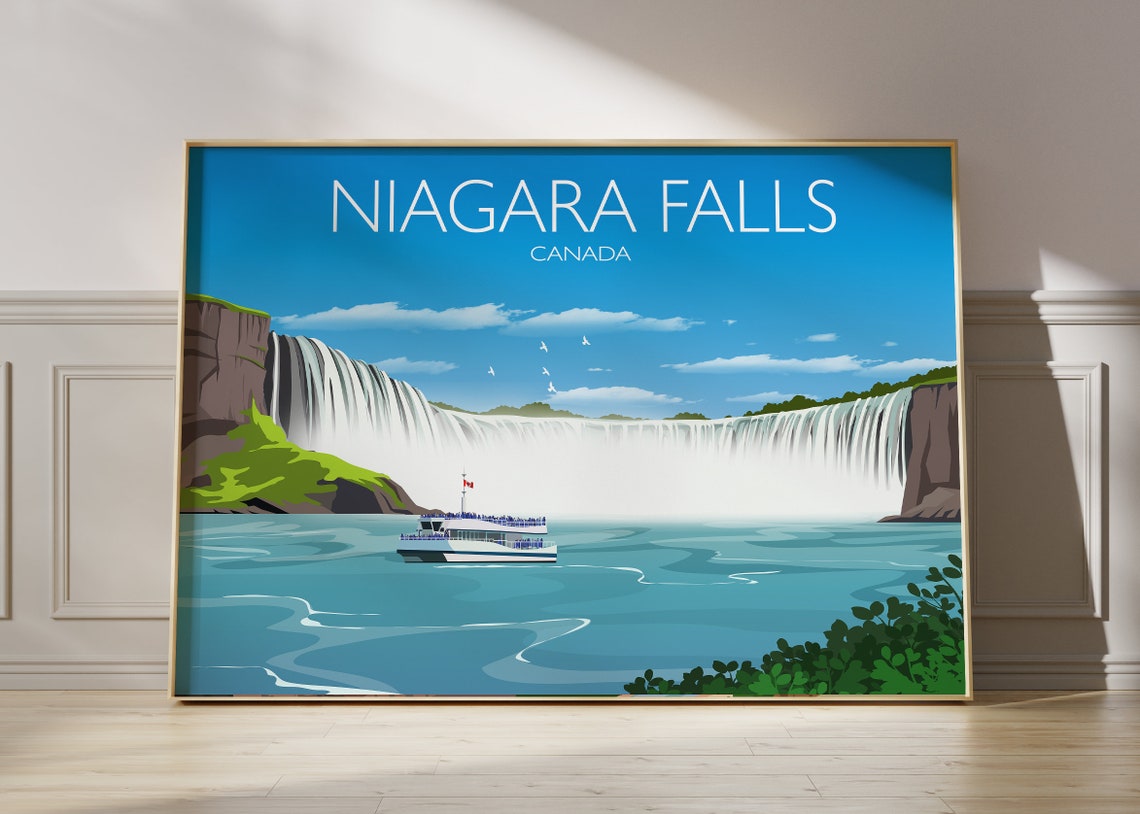Niagara Falls Canada Horseshoe Falls Tour Boat Voyage Poster
