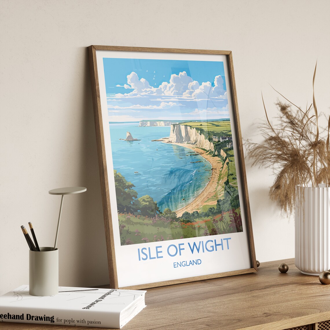 Isle Of Wight Travel Poster, England Coast Art Print - Image 2