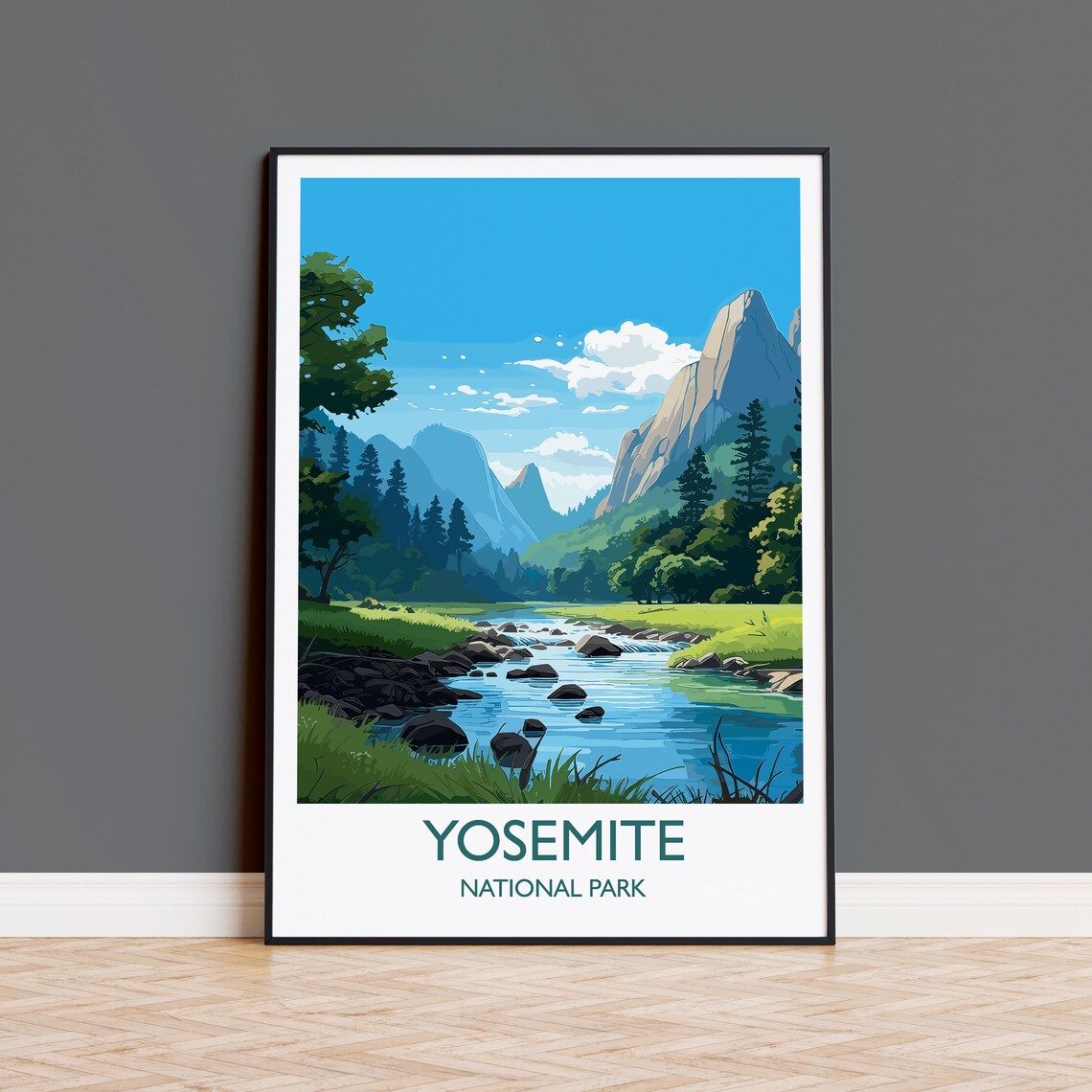 Yosemite Poster Travel Print Of Yosemite National Park Art Yosemite Gift Colorado Usa Travel Gift