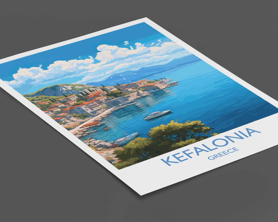Kefalonia Travel Poster, Greece Wall Art Print - Image 2
