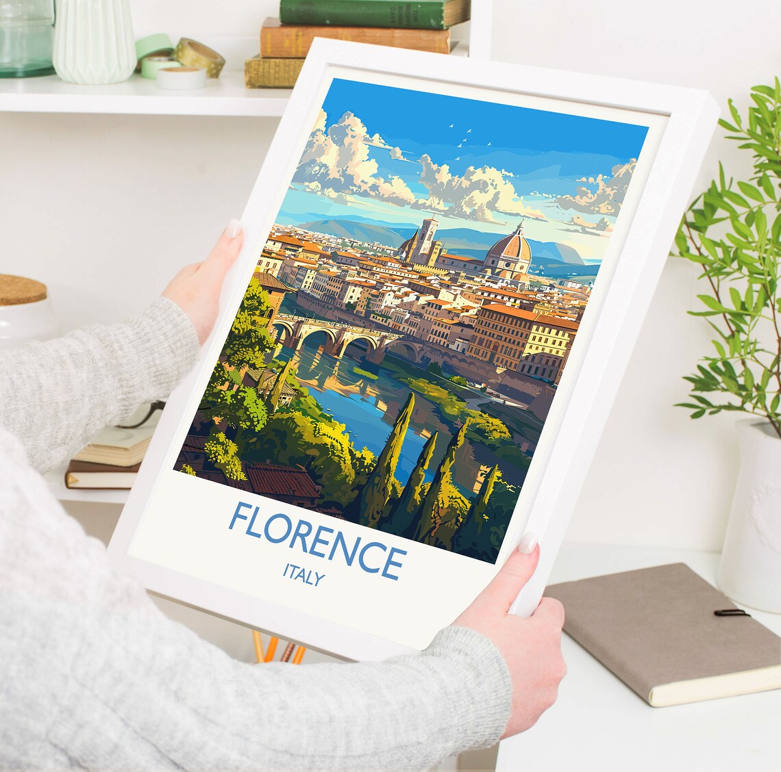 Florence Travel Poster, Italy Art Lovers Gift - Image 2