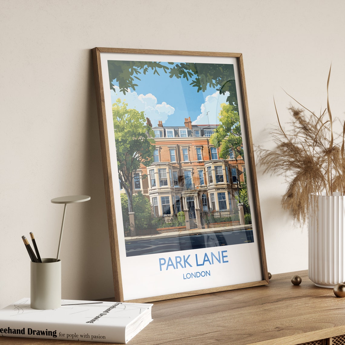 Park Lane Travel Poster Wall Art Travel Print Of Park Lane London Poster Park Lane Gift Park Lane Art London Art Lovers Uk Travel Gift - Image 3