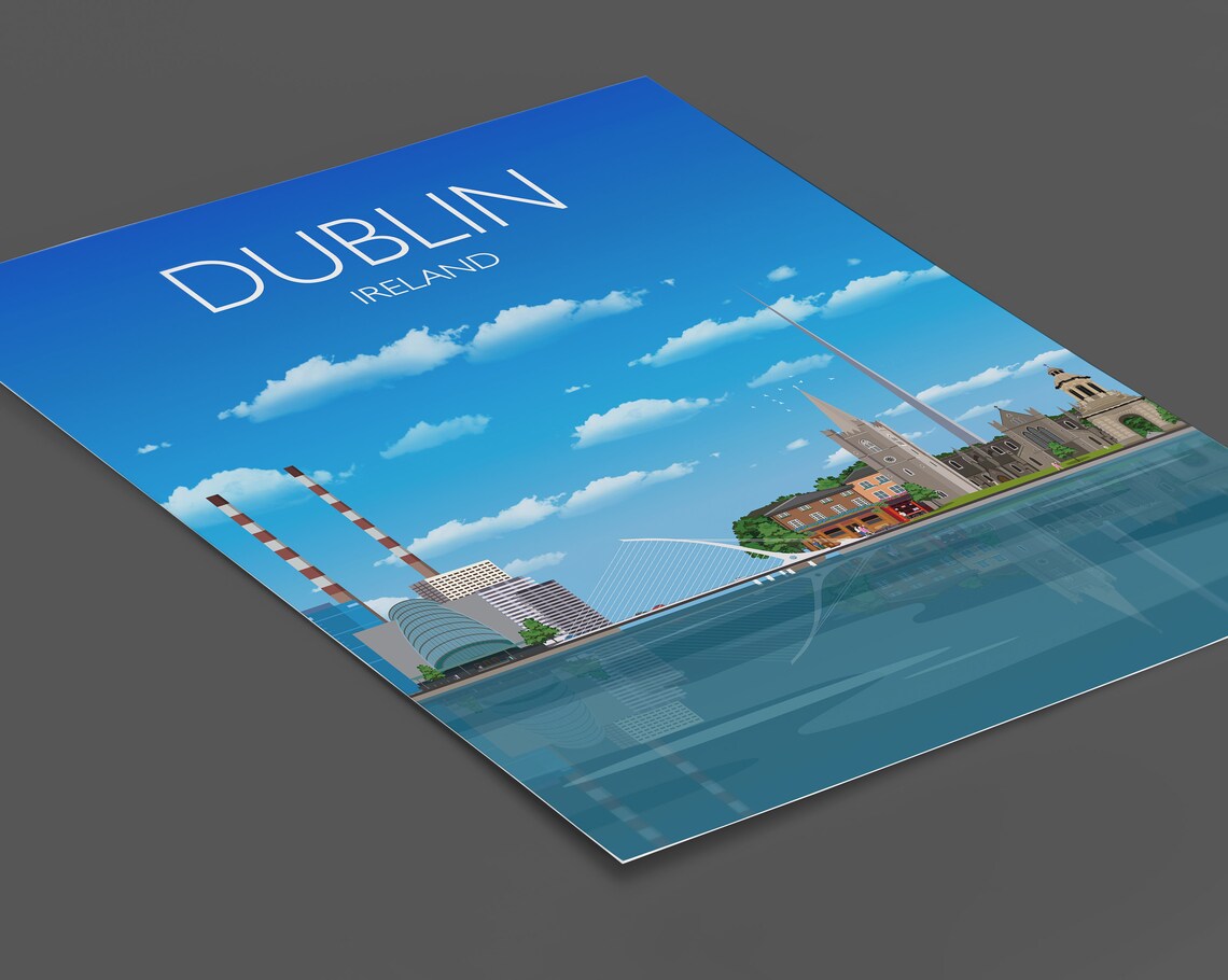 Dublin Travel Poster, Ireland City Print - Image 2