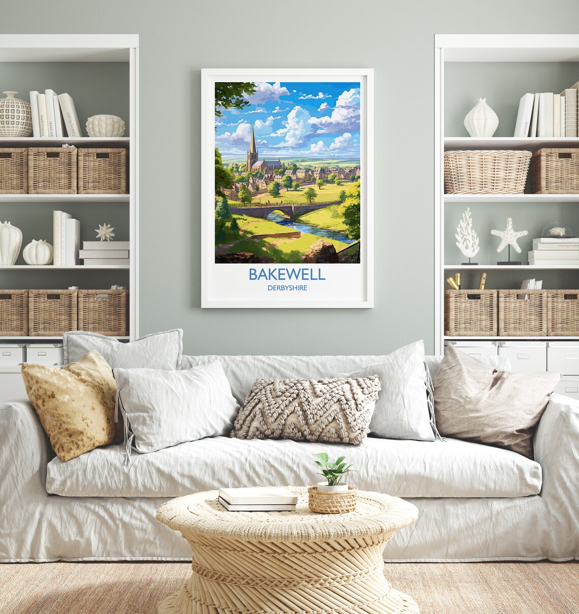 Bakewell Travel Poster, England Derbyshire Art Print - Image 4