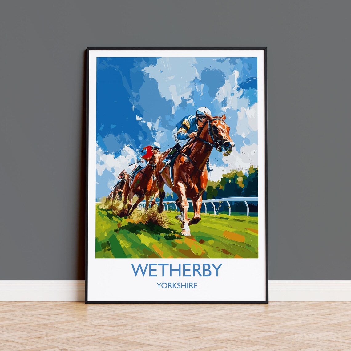 Wetherby Travel Poster, Yorkshire England Art Print