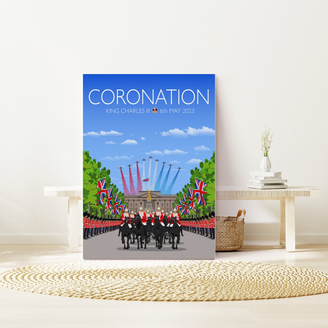 King Charles Iii Coronation Print London Travel Poster Buckingham Palace The Mall City Of London Uk Limited Edition Print - Image 3