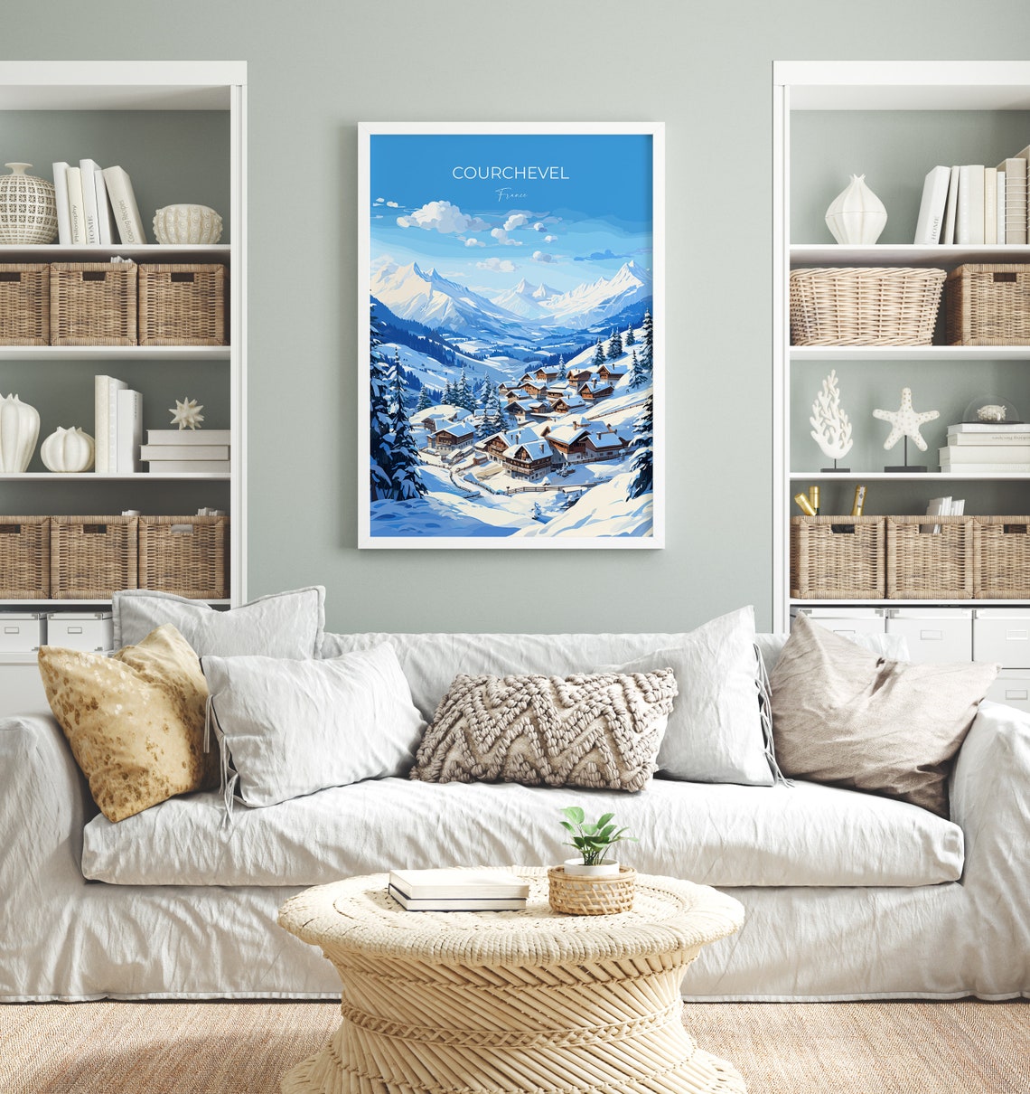 Courchevel Travel Print Wall Art Travel Poster Of Courchevel Ski Poster Courchevel Art Gift French Ski Art Lover Travel Gift - Image 4