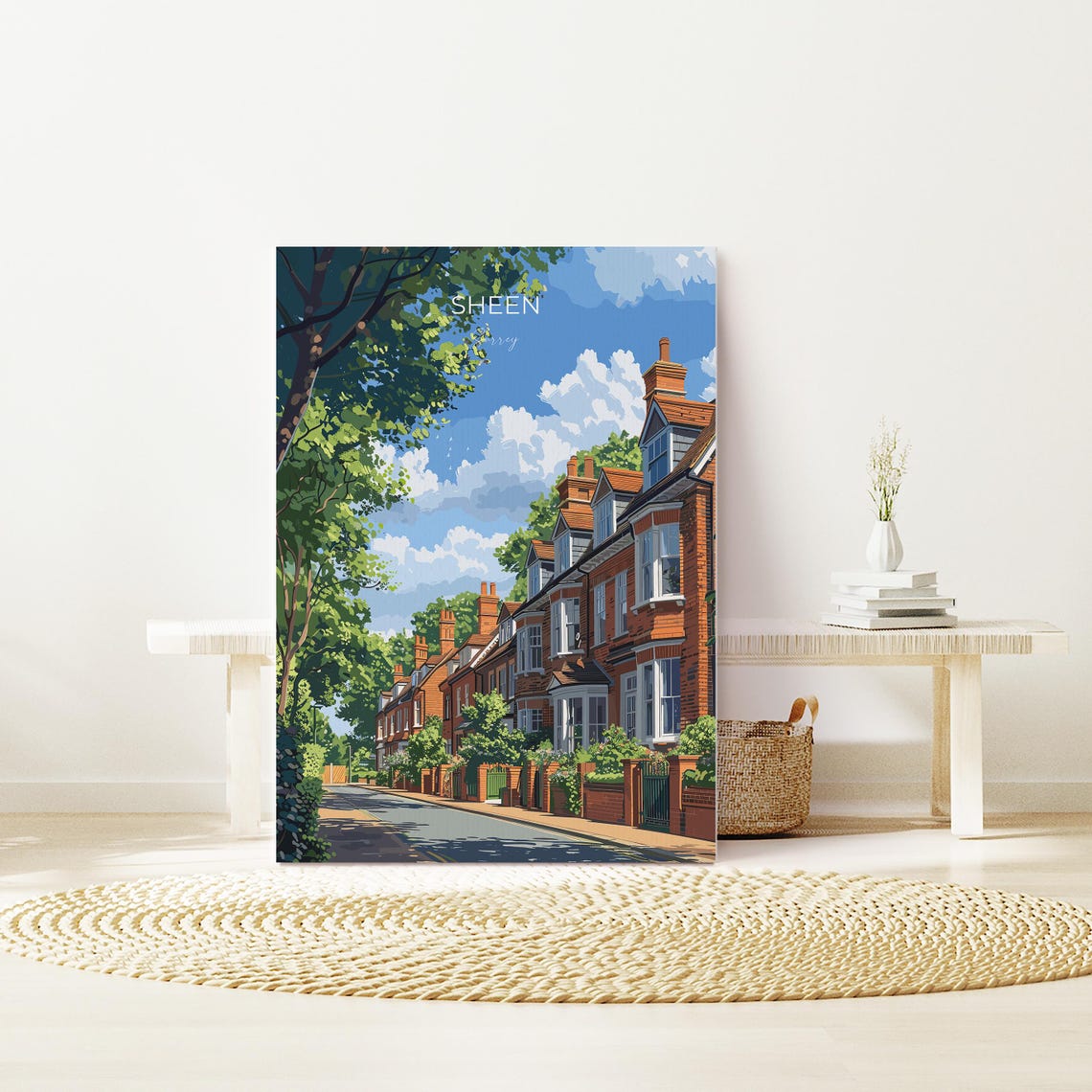 Sheen Travel Poster Travel Print Of Sheen Surrey Poster Sheen Art Gift London Art Lovers Uk Travel Gift - Image 2