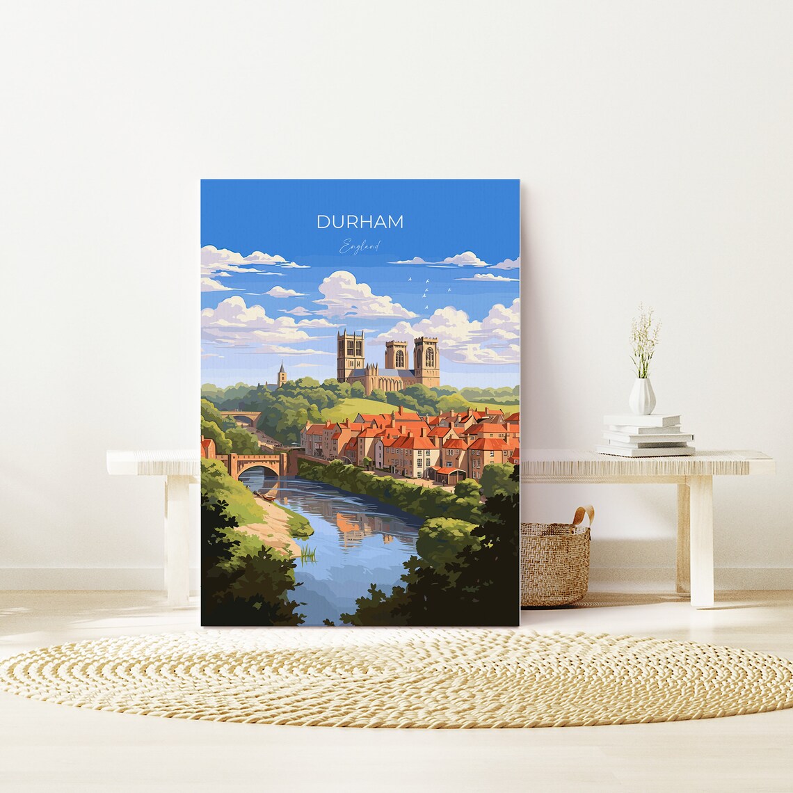 Durham Travel Poster, County Durham England - Image 3