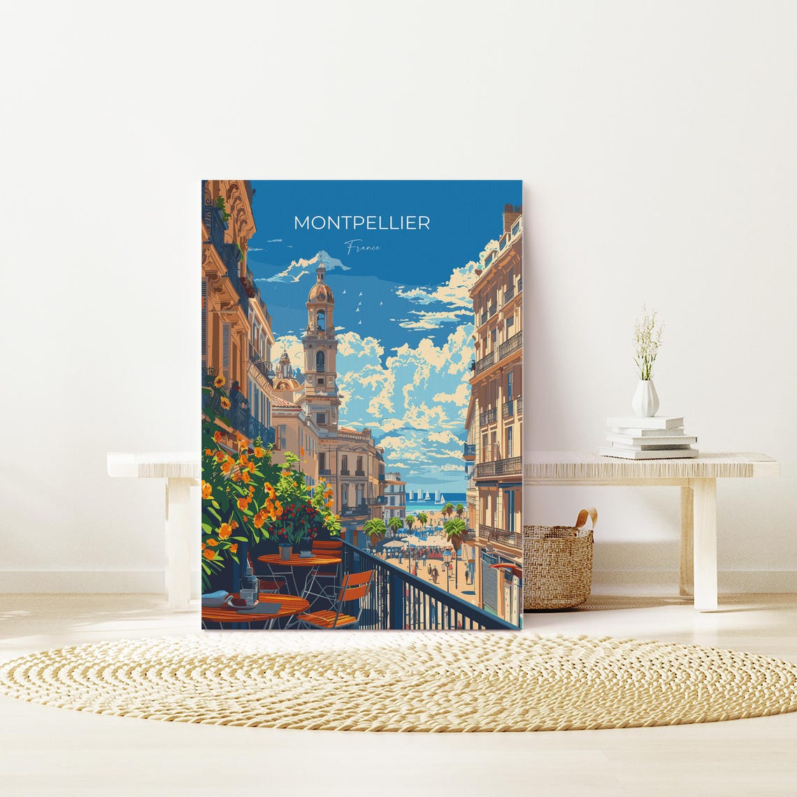 Montpellier Travel Print Wall Art Travel Poster Of Montpellier Montpellier Art Lovers Gift South Of France French Coast Art Gift - Image 2