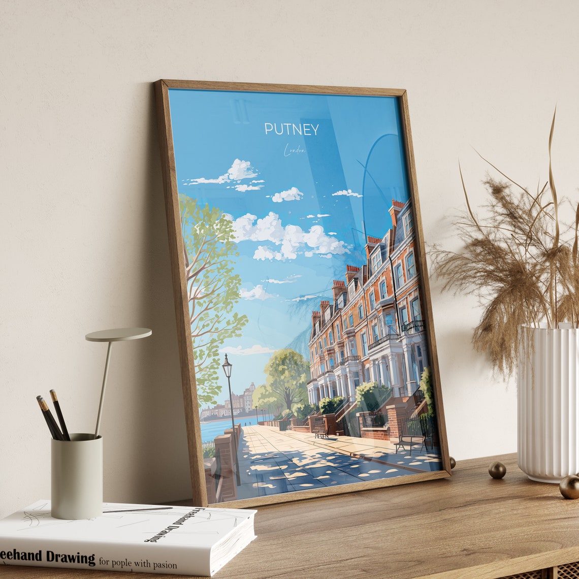 Putney Wall Art Travel Poster Travel Print Of Putney London Poster Putney Art Gift London Art Uk Travel Gift - Image 2