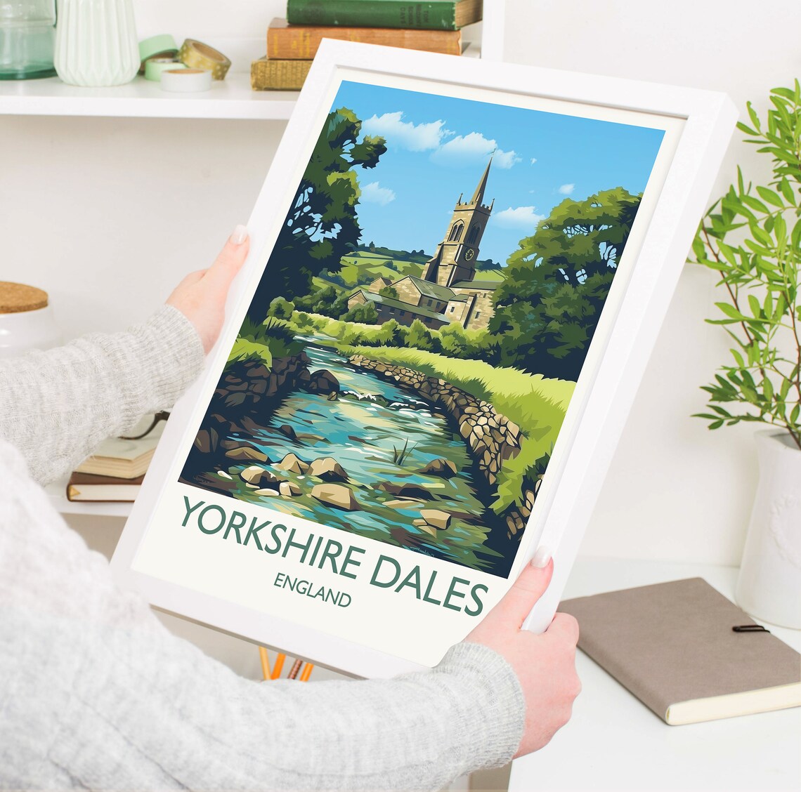 Yorkshire Dales Travel Poster Travel Print Of Yorkshire Dales England Yorkshire Dales Art Yorkshire Dales Gift Wall Art Print - Image 5