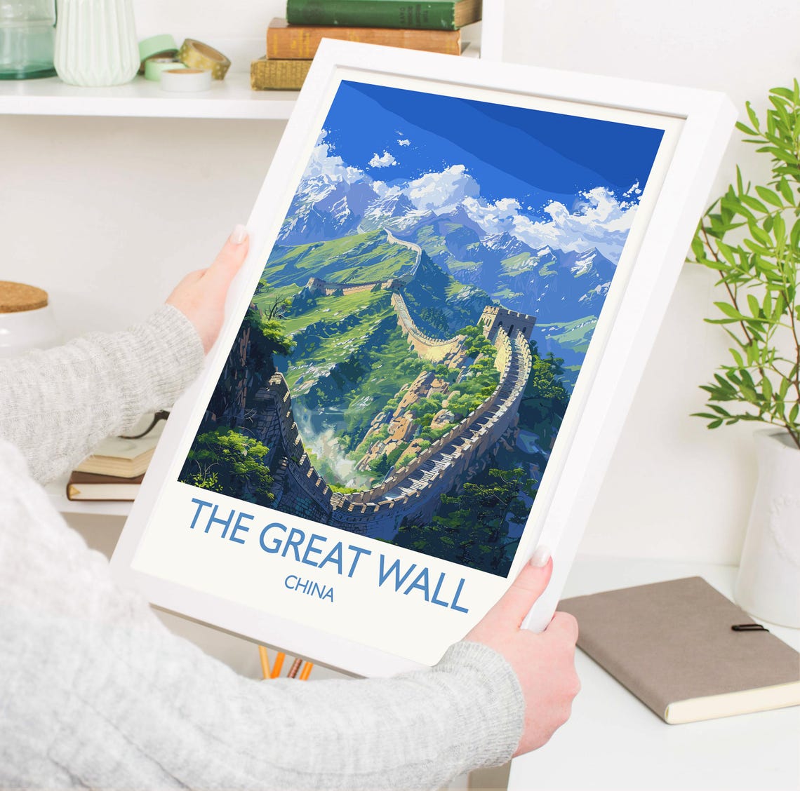 Great Wall Of China Travel Print Travel Poster Of Great Wall Of China The Great Wall Art Lovers Gift China Wall Art Gift - Image 3