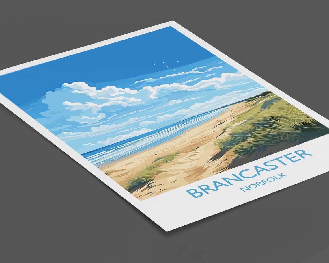 Brancaster Beach Travel Poster, Norfolk England - Image 2