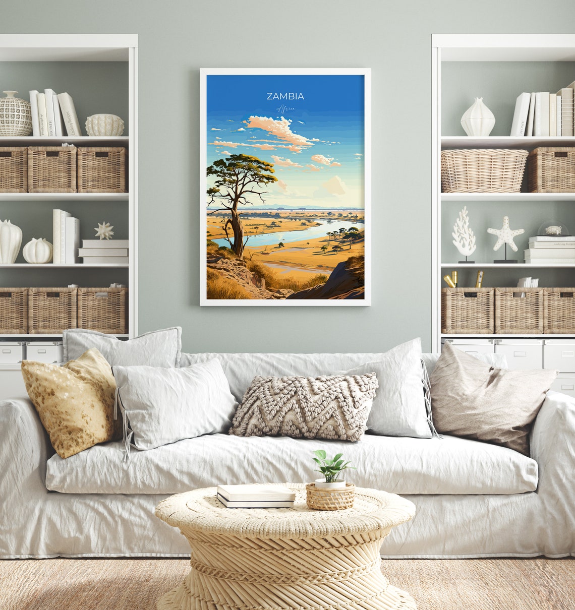 Zambia Travel Print Wall Art Travel Poster Of Zambia Zambia Gift Zambia Travel Art Africa Art Lovers Gift - Image 4