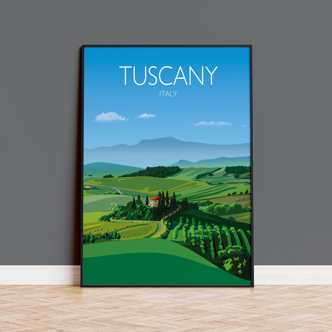 Travel Poster Of Tuscany Travel Print Of Tuscany Region Of Italy Italy Travel Poster Tuscany Landscape