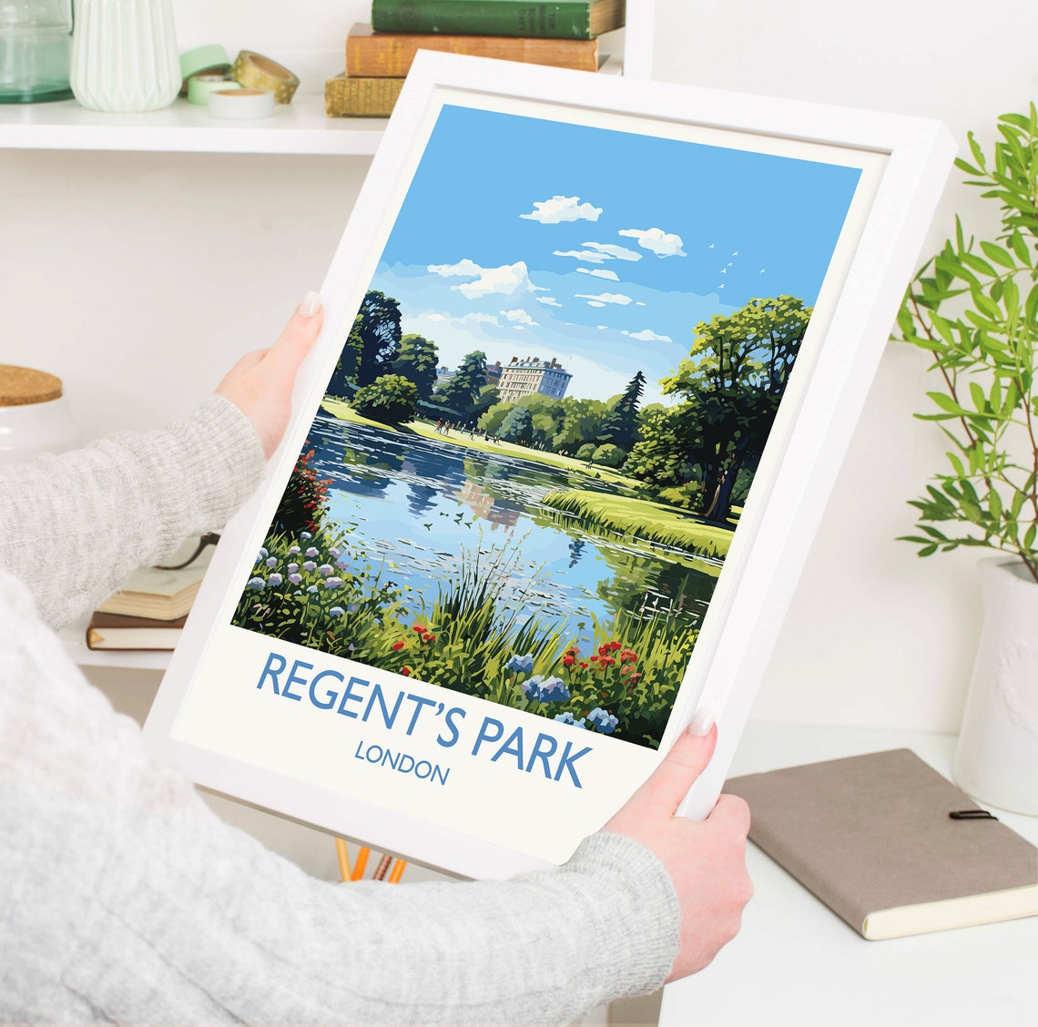 Regents Park Travel Poster Wall Art Travel Print Of Regents Park London Poster Regents Park Gift Regents Park Art Lovers Gift - Image 5