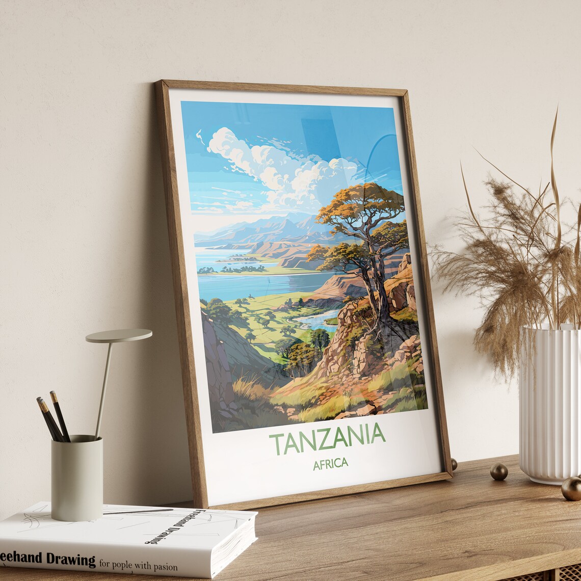 Tanzania Travel Poster, Africa Travel Poster Print - Image 2