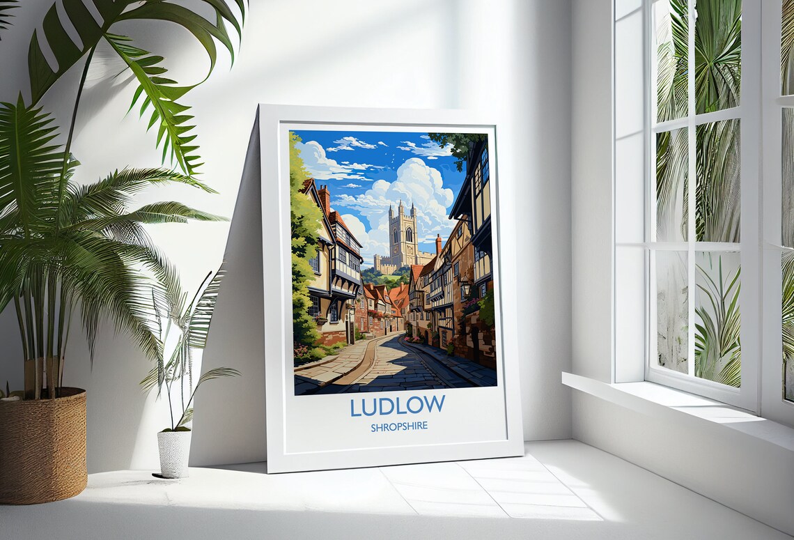 Ludlow Travel Poster, England Shropshire Art Print - Image 3
