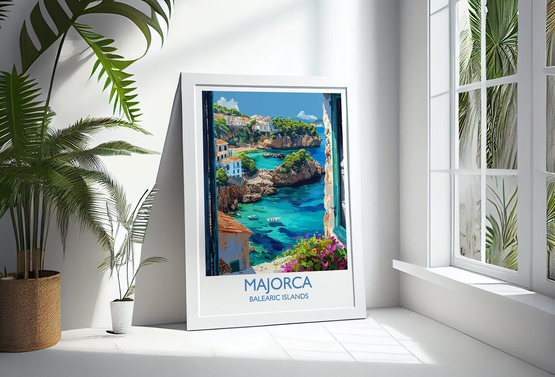 Majorca Travel Poster, Balearic Islands Art - Image 2