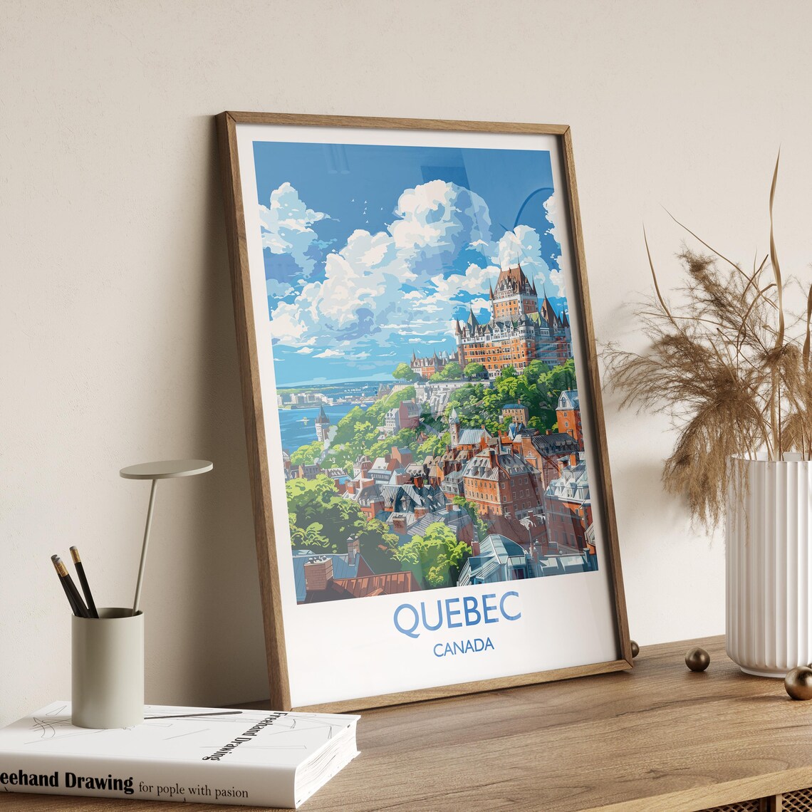 Quebec Travel Poster, Quebec City Gift Art Print - Image 2