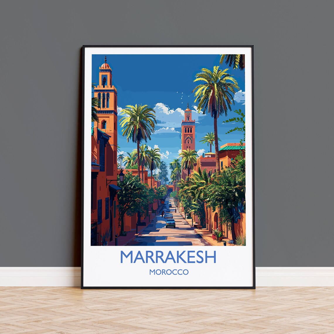 Marrakesh Art Lovers Gift Morocco Poster Print