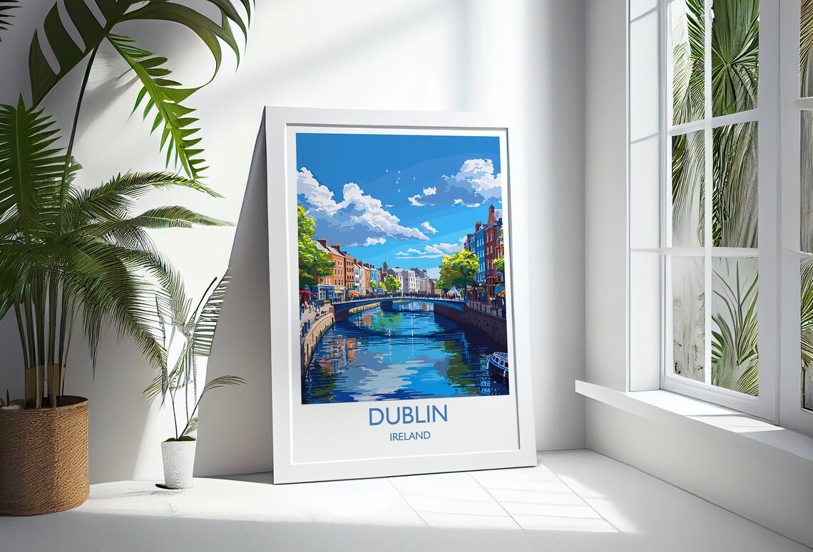 Dublin Travel Poster, Ireland Wall Art Print - Image 3