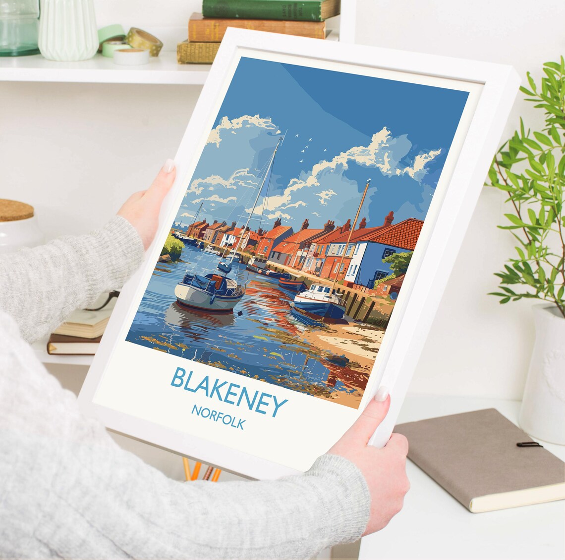 Blakeney Norfolk Travel Poster, England Art Print - Image 3
