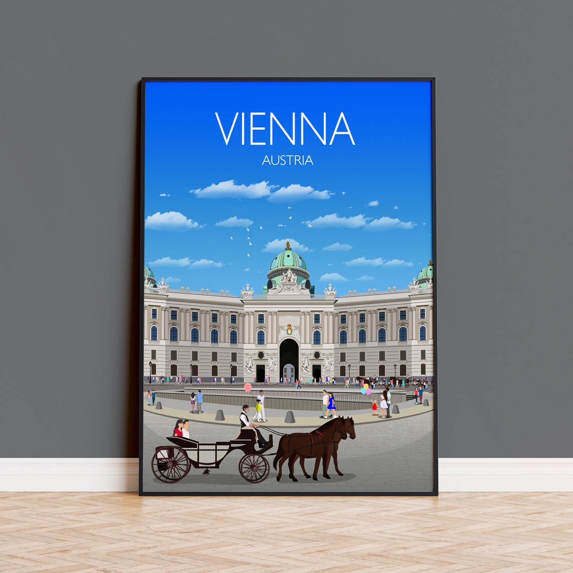 Vienna Travel Poster, Austria Travel Art Print