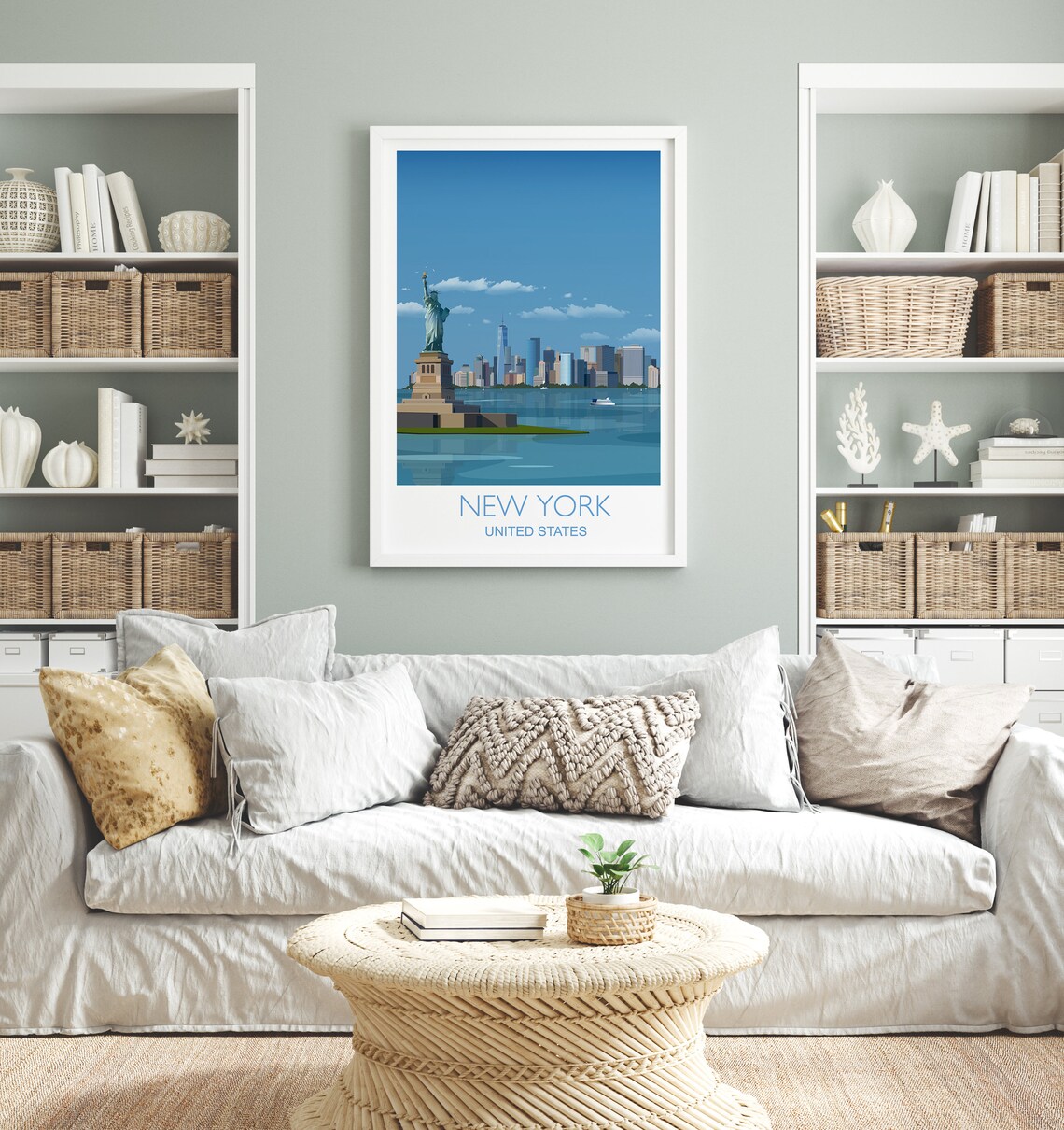 New York Travel Poster, New York Cityscape - Image 2