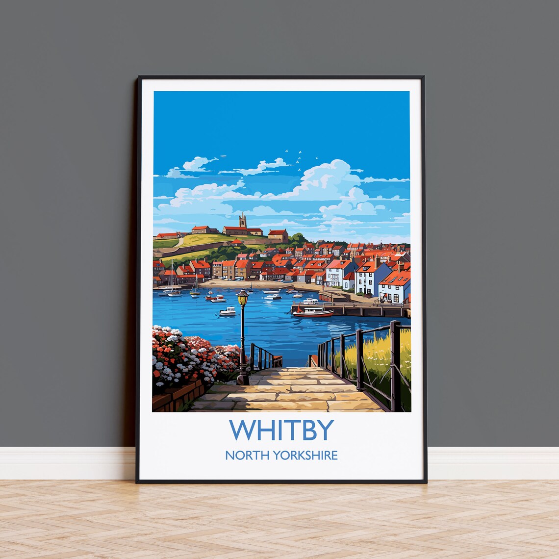 Whitby Yorkshire Travel Gift Wall Art Print
