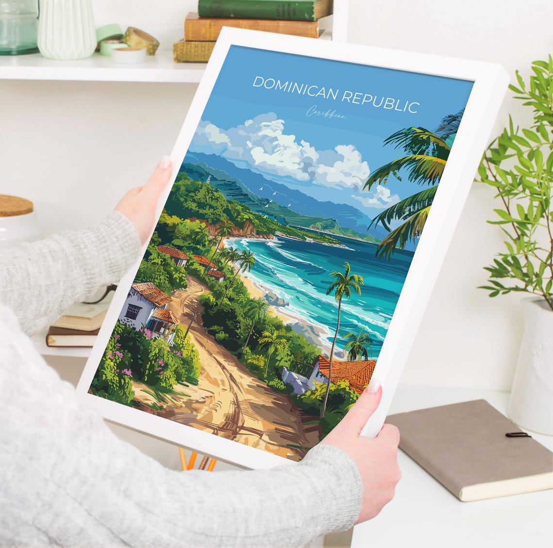 Dominican Republic Travel Poster Travel Print Of Dominican Republic Dominican Republic Art Lovers Gift Caribbean Gift Wall Art Print - Image 3