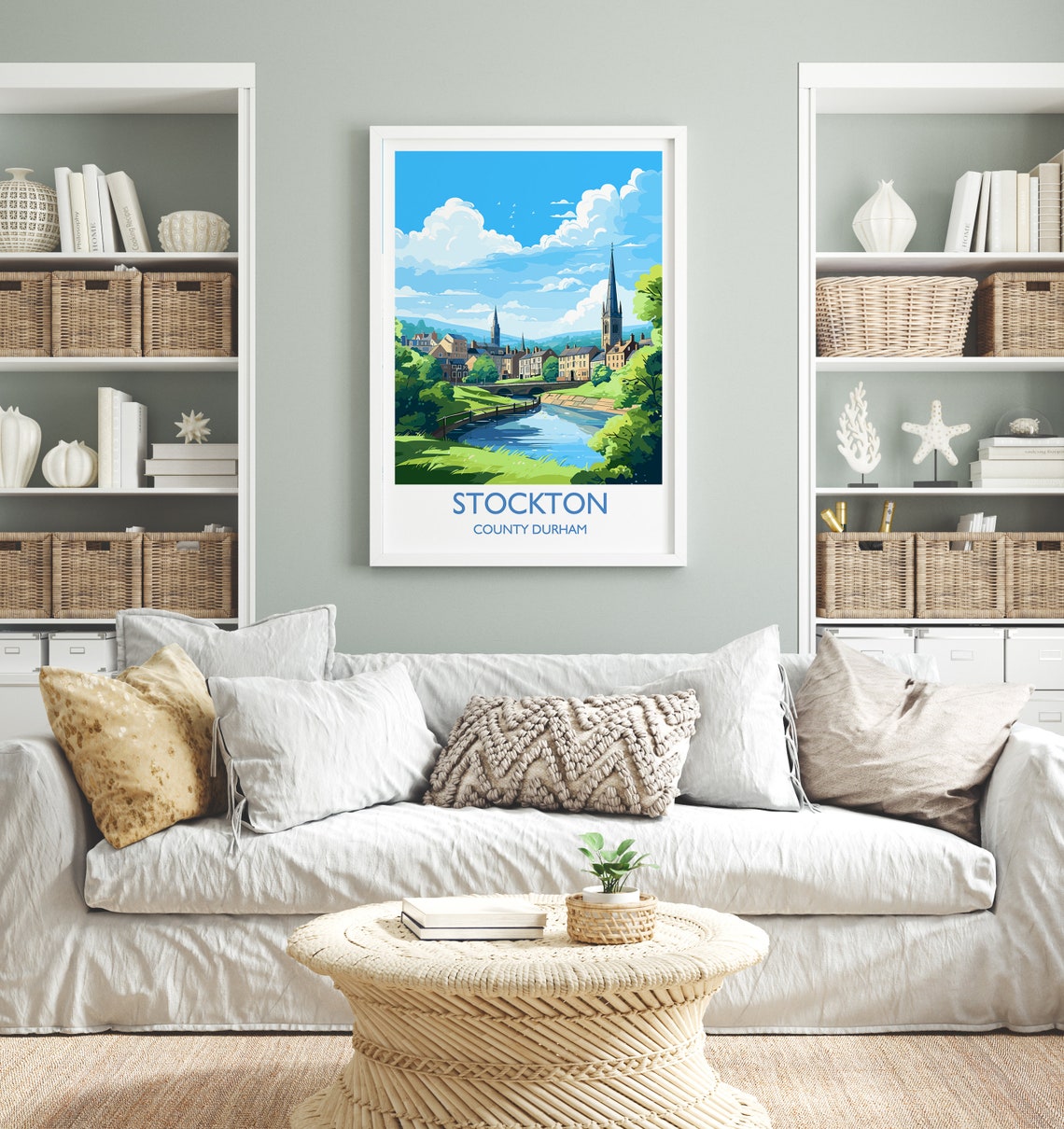 Stockton Print Travel Wall Art Travel Poster Of Stockton On Tees Stockton Art Print County Durham Wall Print Stockton Gift - Image 4