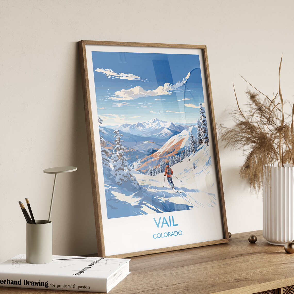 Vail Travel Poster, Colorado USA Travel Print - Image 3