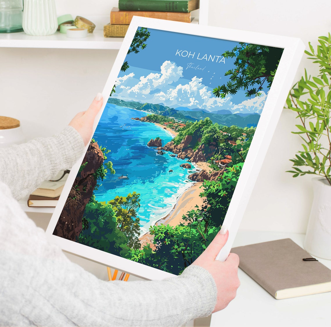 Koh Lanta Travel Poster Wall Art Travel Print Of Koh Lanta Thailand Koh Lanta Art Lovers Gift Travel Gift Art - Image 3