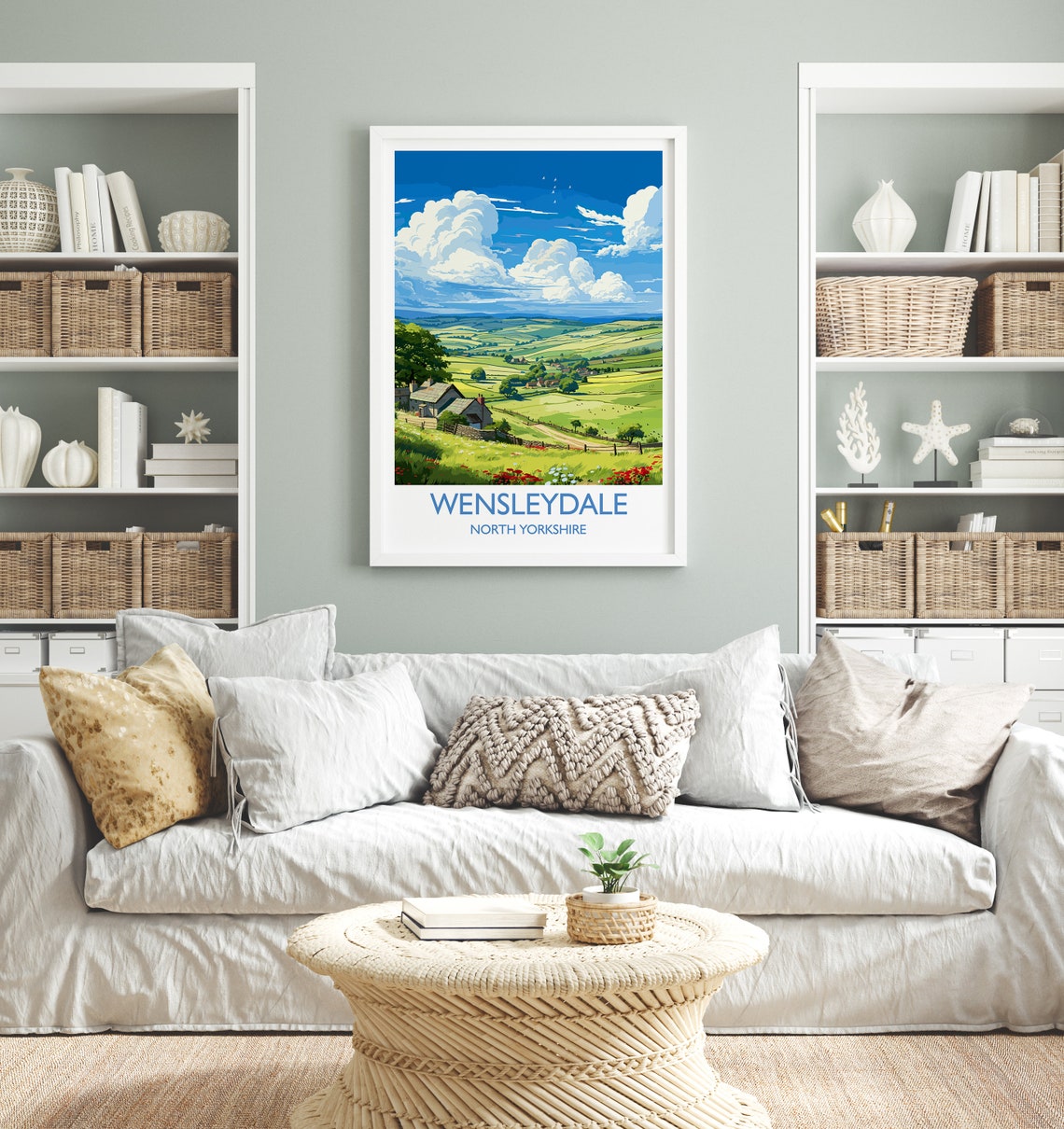 Wensleydale Travel Print Wall Art Travel Poster Of Wensleydale Wensleydale Art Gift English Countryside Art Lovers Gift - Image 2