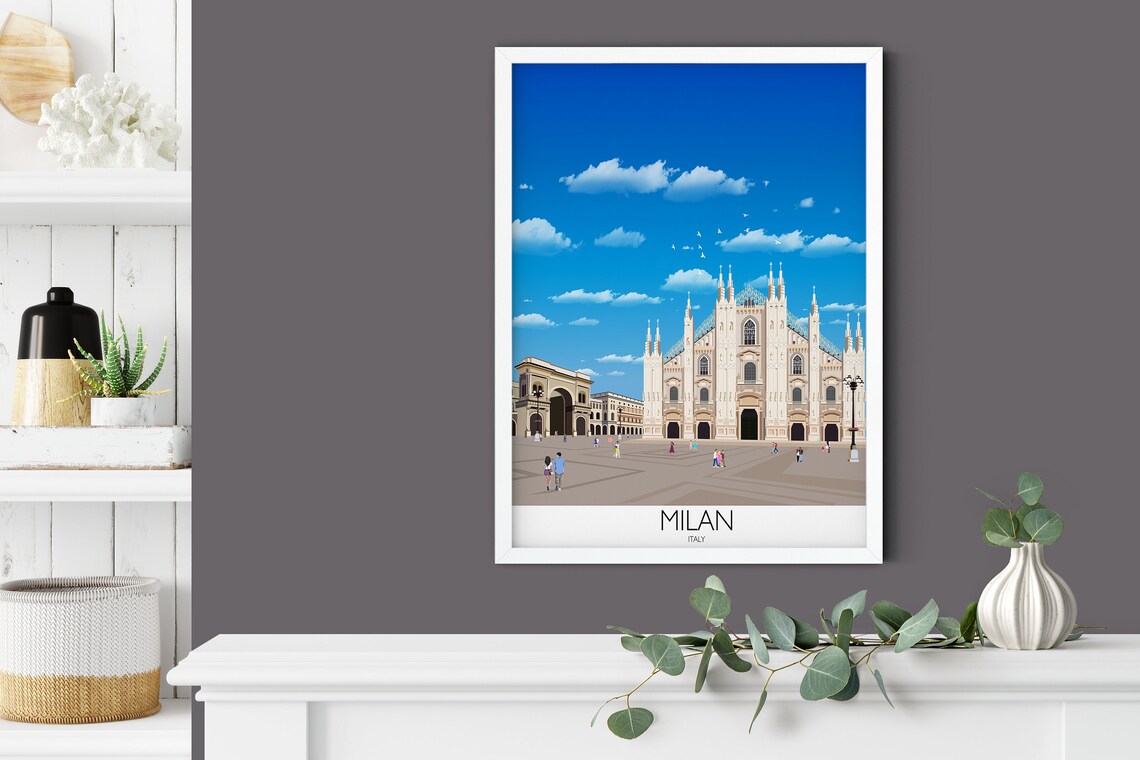 Milan Travel Poster, Italy City Art Print - Image 4