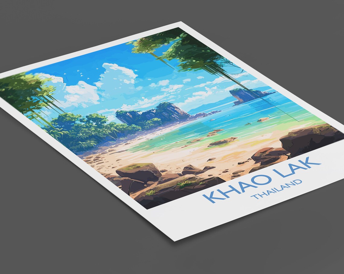 Khao Lak Travel Poster, Thailand Place Print - Image 2