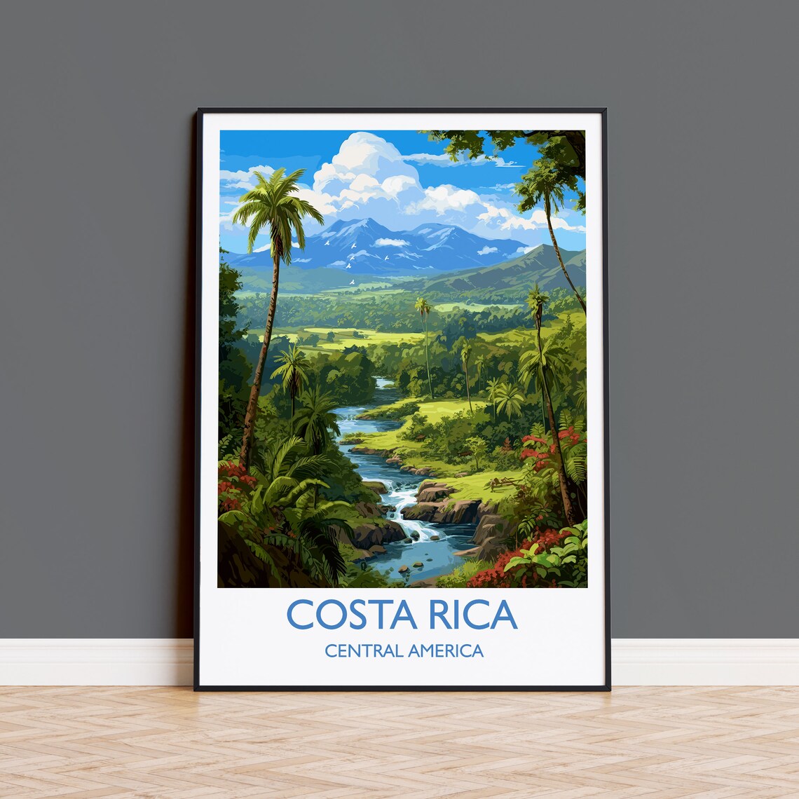 Costa Rica Travel Print, Central America Poster
